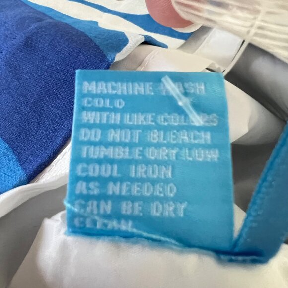 J McLaughlin Womens Serina Blue Floral Pencil Skirt Buttons Above Knee size 0 - Picture 10 of 12